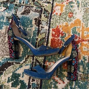 Funky blue Nine West high heels